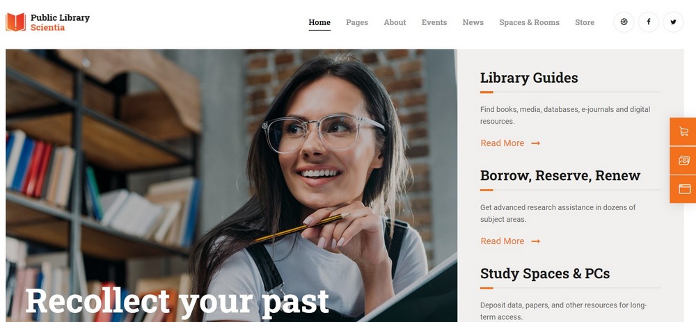 26 Best Bookstore WordPress Themes for Selling Books Scientia WordPress theme