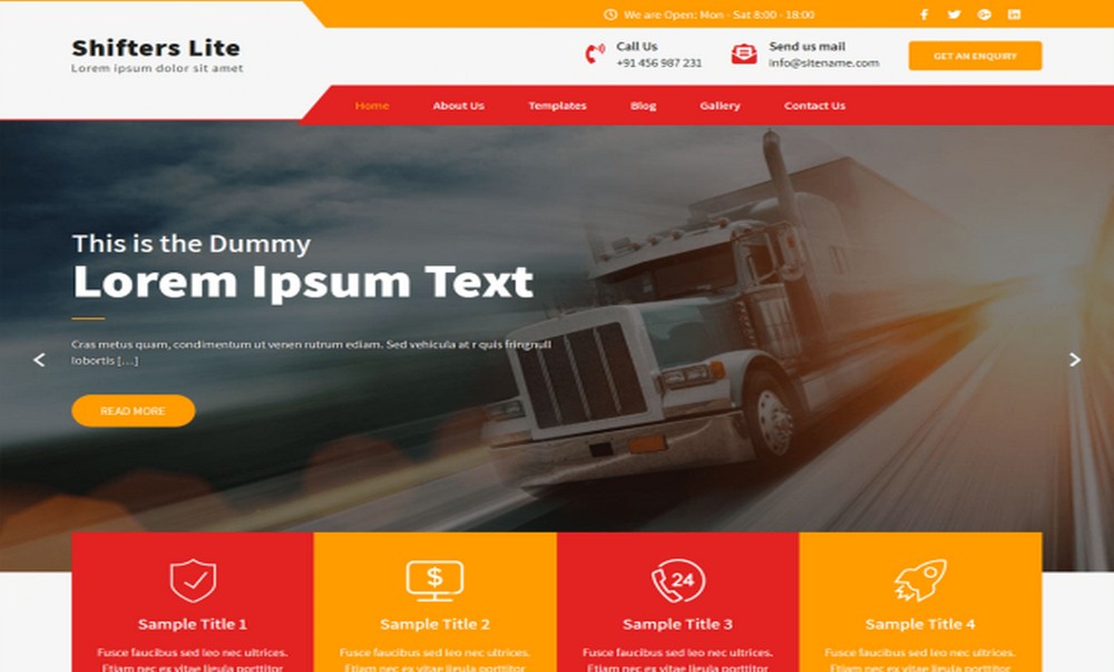 The 23 Best Logistics and Transport WordPress Themes (Free and Paid) Shifters lite theme