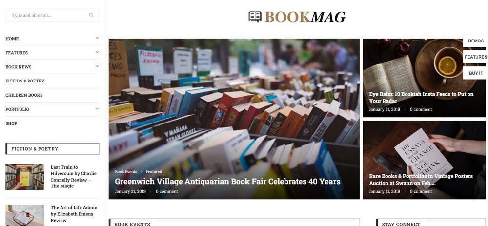 26 Best Bookstore WordPress Themes for Selling Books Soledad theme