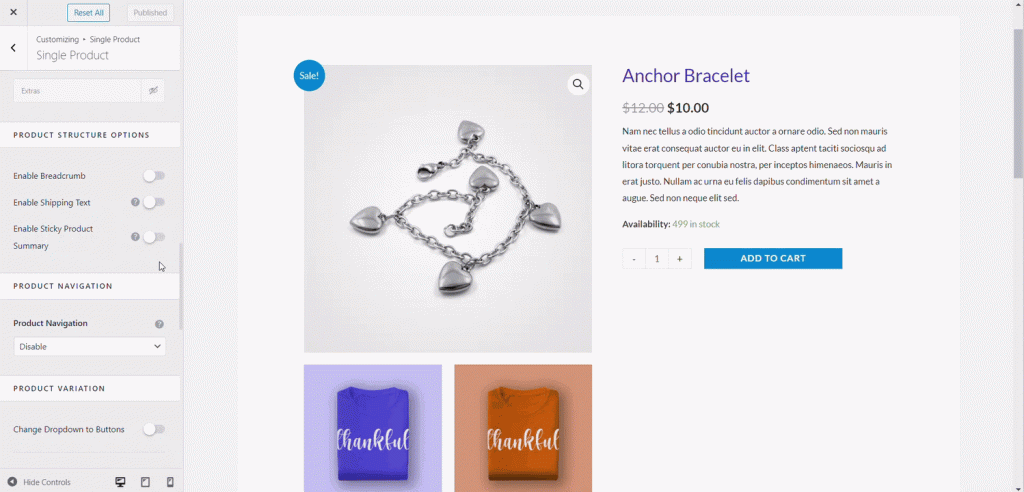 Astra WooCommerce update (version 3.9.0) Single Product Page sticky product summary