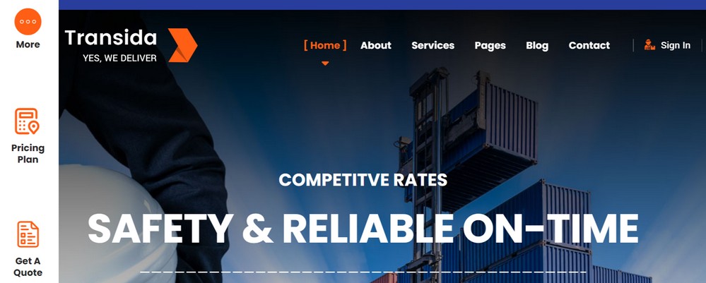 The 23 Best Logistics and Transport WordPress Themes (Free and Paid) Transida Transportation theme