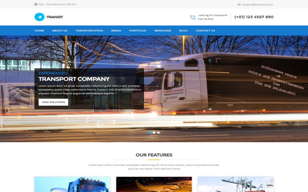 The 23 Best Logistics and Transport WordPress Themes (Free and Paid) Transit Lite WordPress theme