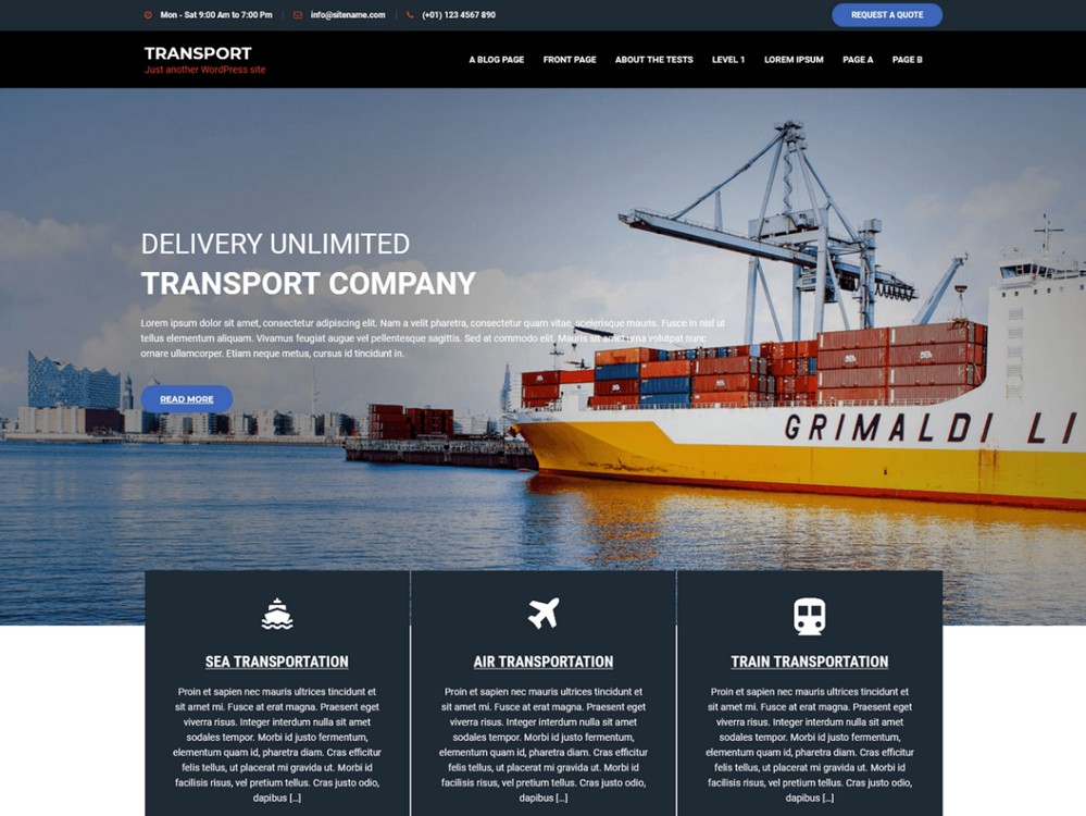 The 23 Best Logistics and Transport WordPress Themes (Free and Paid) Transportation WordPress theme