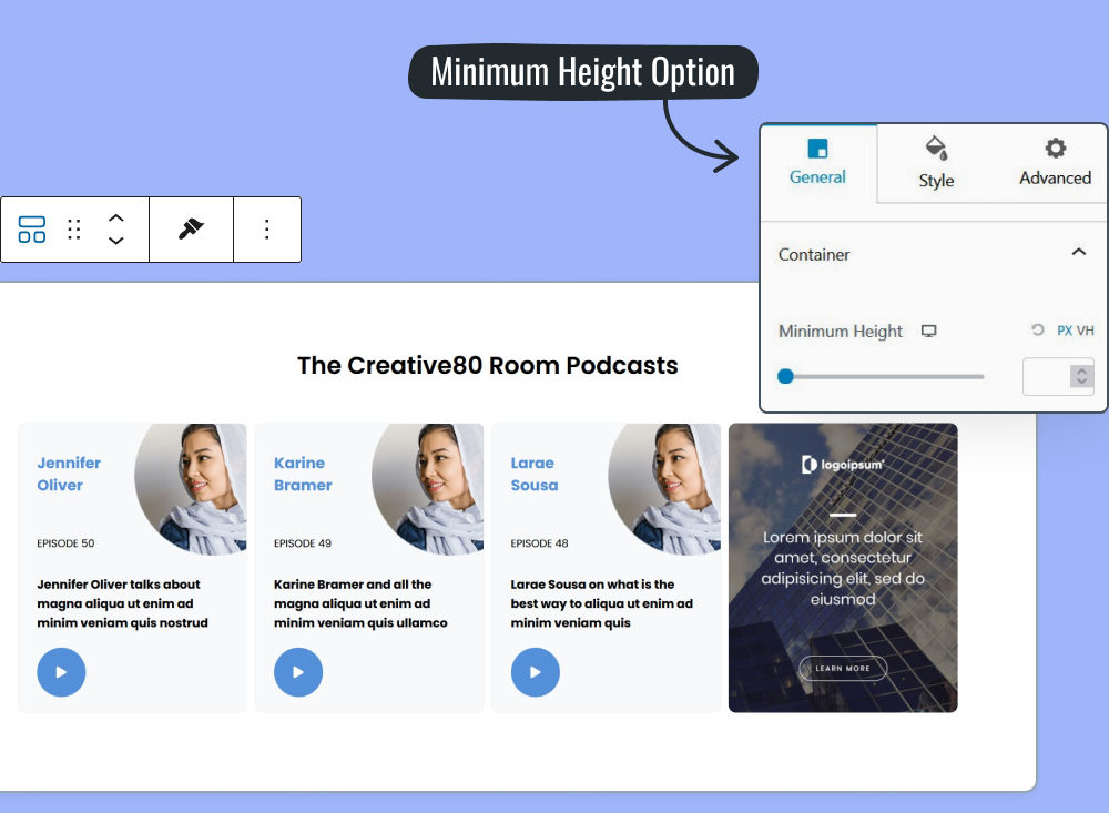 Announcing Spectra 2.0: The visual page builder for ultra fast websites Spectra container height option