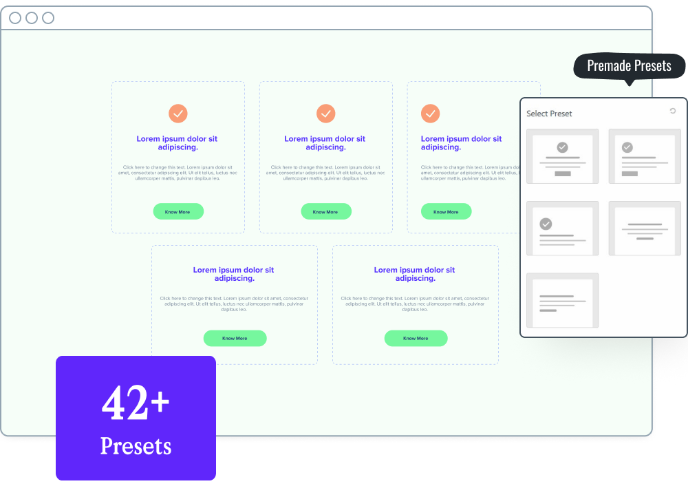 Announcing Spectra 2.0: The visual page builder for ultra fast websites Spectra premade presets 3