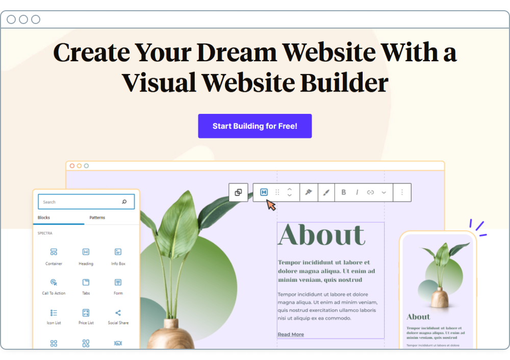 Announcing Spectra 2.0: The visual page builder for ultra fast websites Spectra website