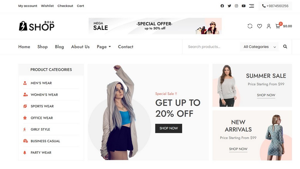 25 Best Jewelry WordPress Themes for Ecommerce Stores bosa pro fashion ecommerce theme