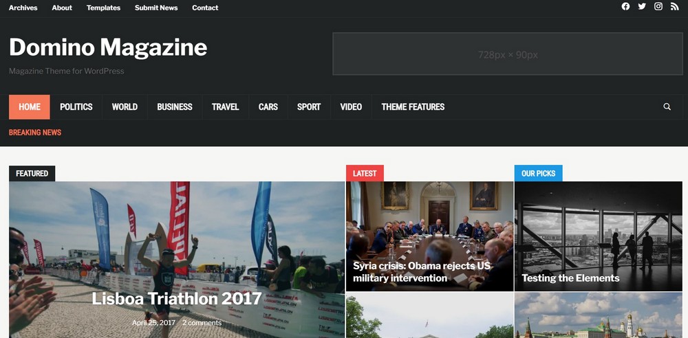10 Best Metro WordPress Themes Compared (Free and Premium) Domino magazine WordPress theme