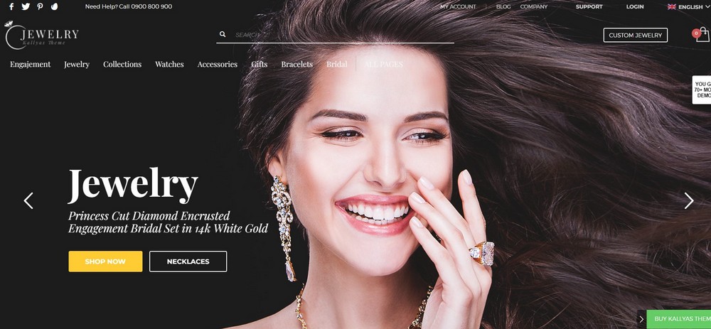 25 Best Jewelry WordPress Themes for Ecommerce Stores kallyas wordpress theme for jewelry