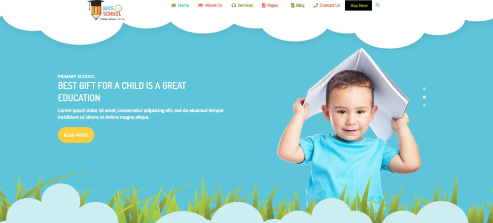 Best Kindergarten WordPress Themes: For Preschools, Nursery and Daycare Services Kindergarten education WordPress theme demo website