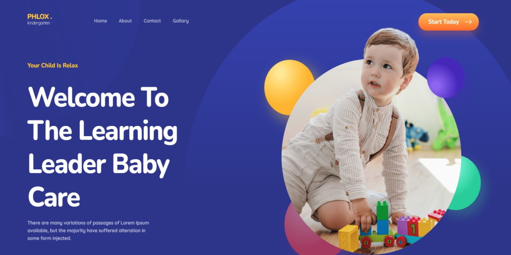 Best Kindergarten WordPress Themes: For Preschools, Nursery and Daycare Services Phlox WordPress theme kindergarten template
