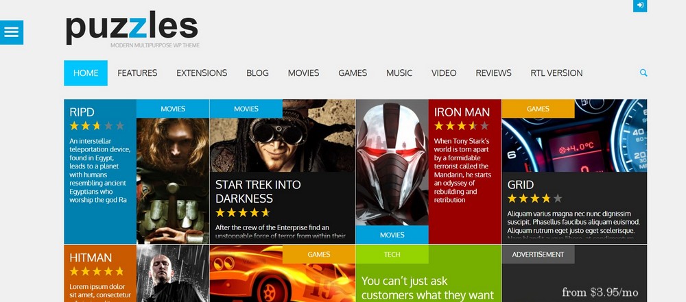 10 Best Metro WordPress Themes Compared (Free and Premium) Puzzles WordPress metro theme