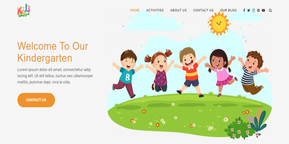 Best Kindergarten WordPress Themes: For Preschools, Nursery and Daycare Services Soledad WordPress theme kindergarten demo