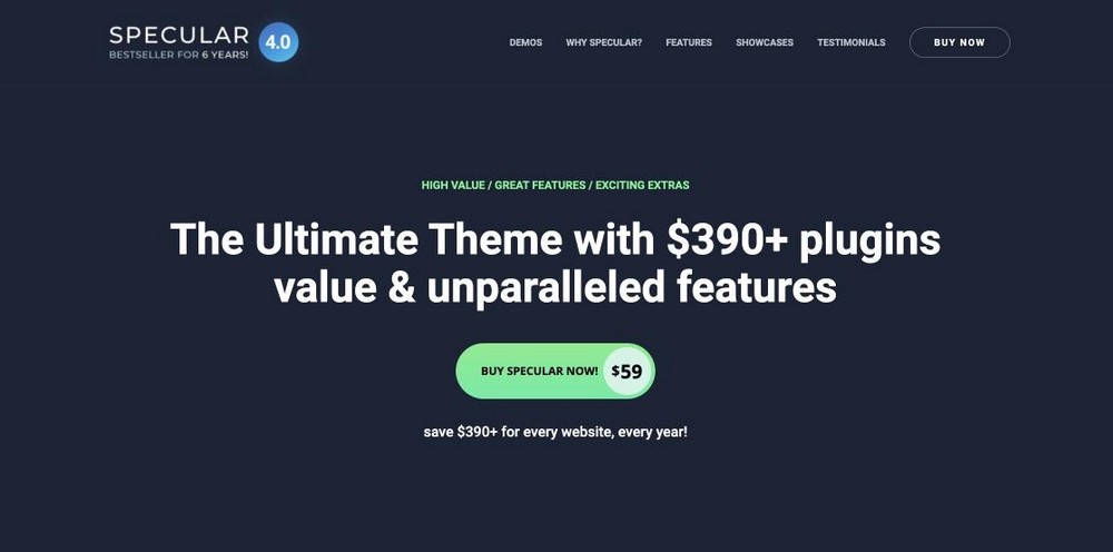 21 Most Customizable WordPress Themes: Hard To Believe Most Are Free Specular WordPress theme