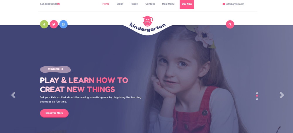 Best Kindergarten WordPress Themes: For Preschools, Nursery and Daycare Services VW Kindergarten WordPress theme live demo