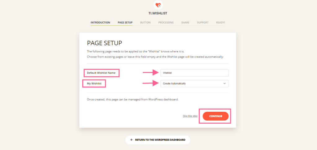 Add a Wishlist button to Your WooCommerce Website wishlist-page-setup