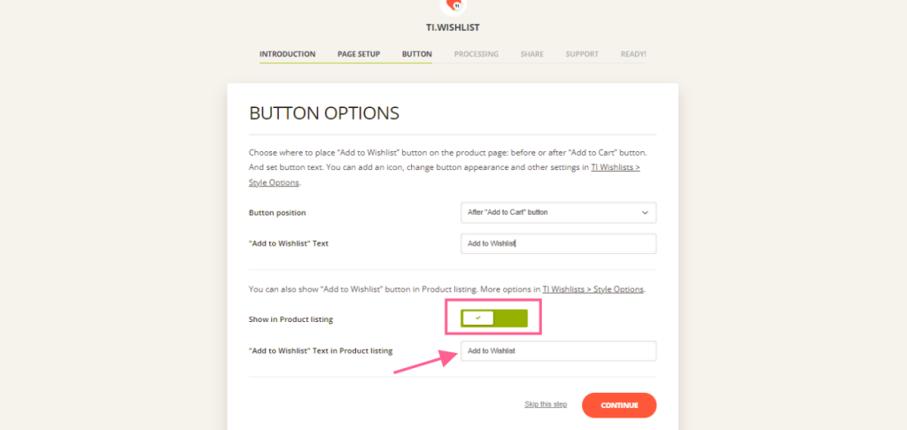 Add a Wishlist button to Your WooCommerce Website Wishlist-product-listing-text