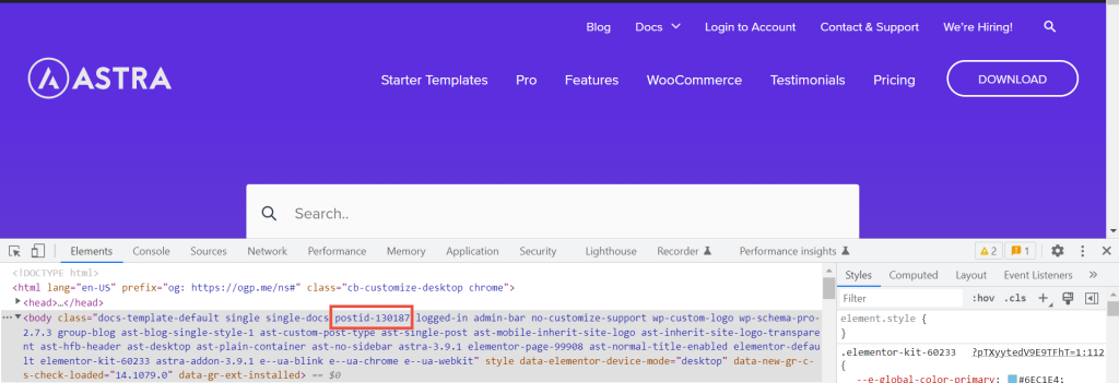 How To add Custom CSS for Specific Pages Screenshot 2022 09 07 At 12.28.10 Pm 1024x351