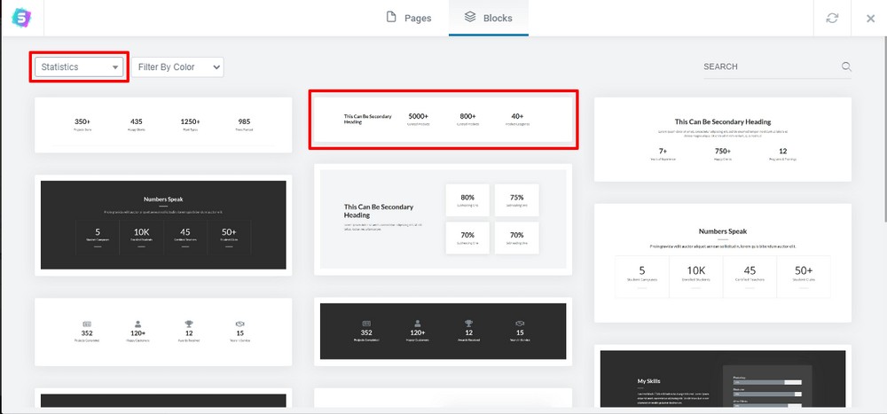How To Create a Dental Website for Clinics and Dentists Add a statistic block