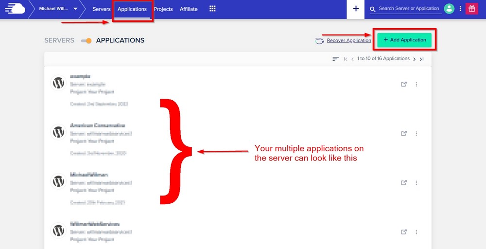 How To Create a Photography Website – Beginner's Guide add application on cloudways