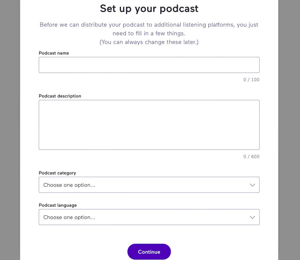 How To Make a Podcast Website With WordPress Add podcast to Anchor