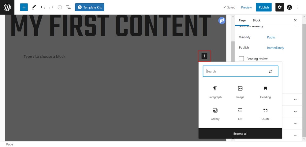 How To Create a Gym / Fitness Website (Step by Step Guide) Adding blocks on the page