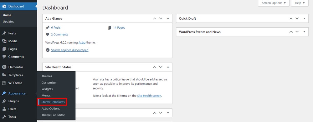 How To Create a Recipe Website in Under an Hour Appearance Stater Templates area