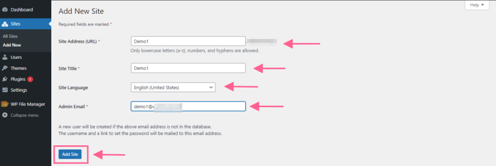 How to Create a Multisite Network and Use Astra Child Theme On It ast-network-creating-new-site