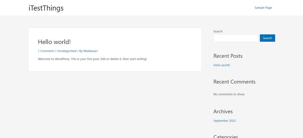 How To Create a Photography Website – Beginner's Guide astra theme default homepage