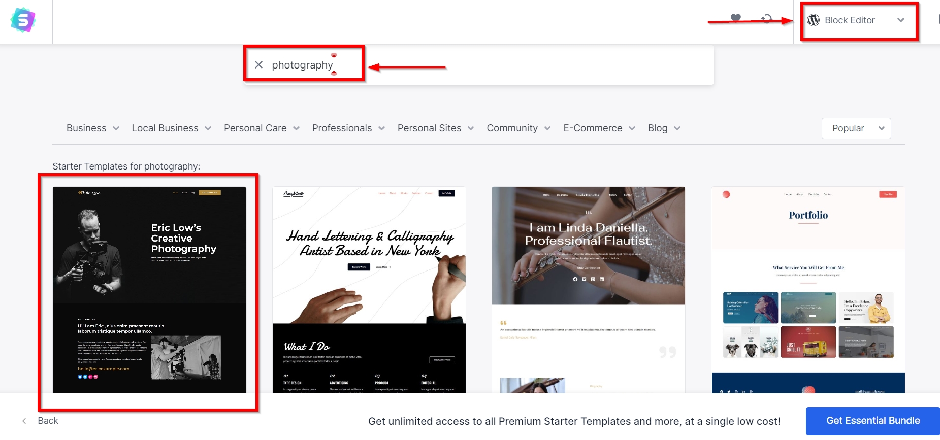 How To Create a Photography Website – Beginner's Guide block editor photography website theme