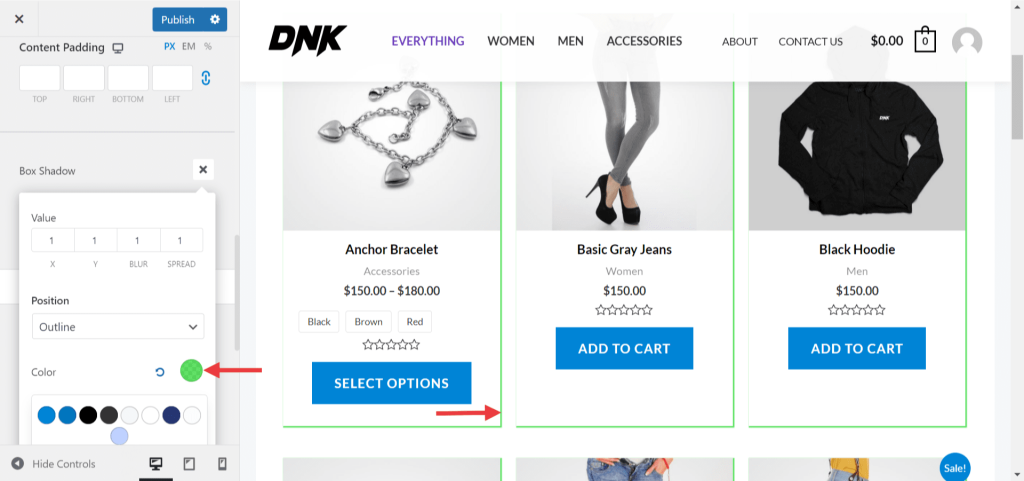 Structuring Shop WooCommerce Page Box Shadow 1 1024x481