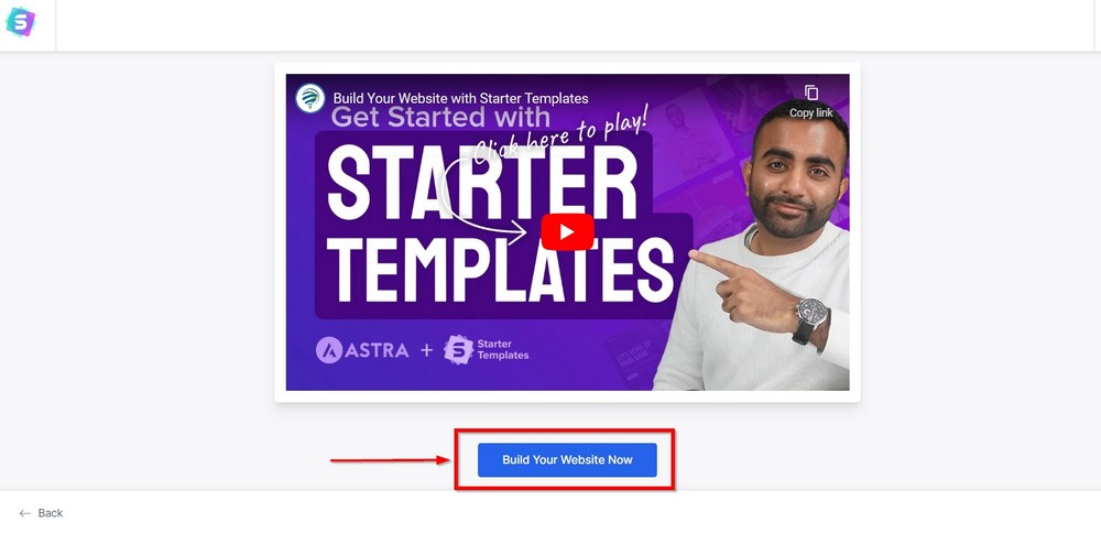 How To Create a Photography Website – Beginner's Guide build your website wizard on astra