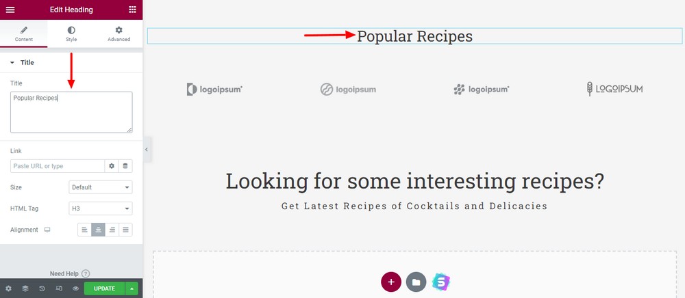 How To Create a Recipe Website in Under an Hour Change heading