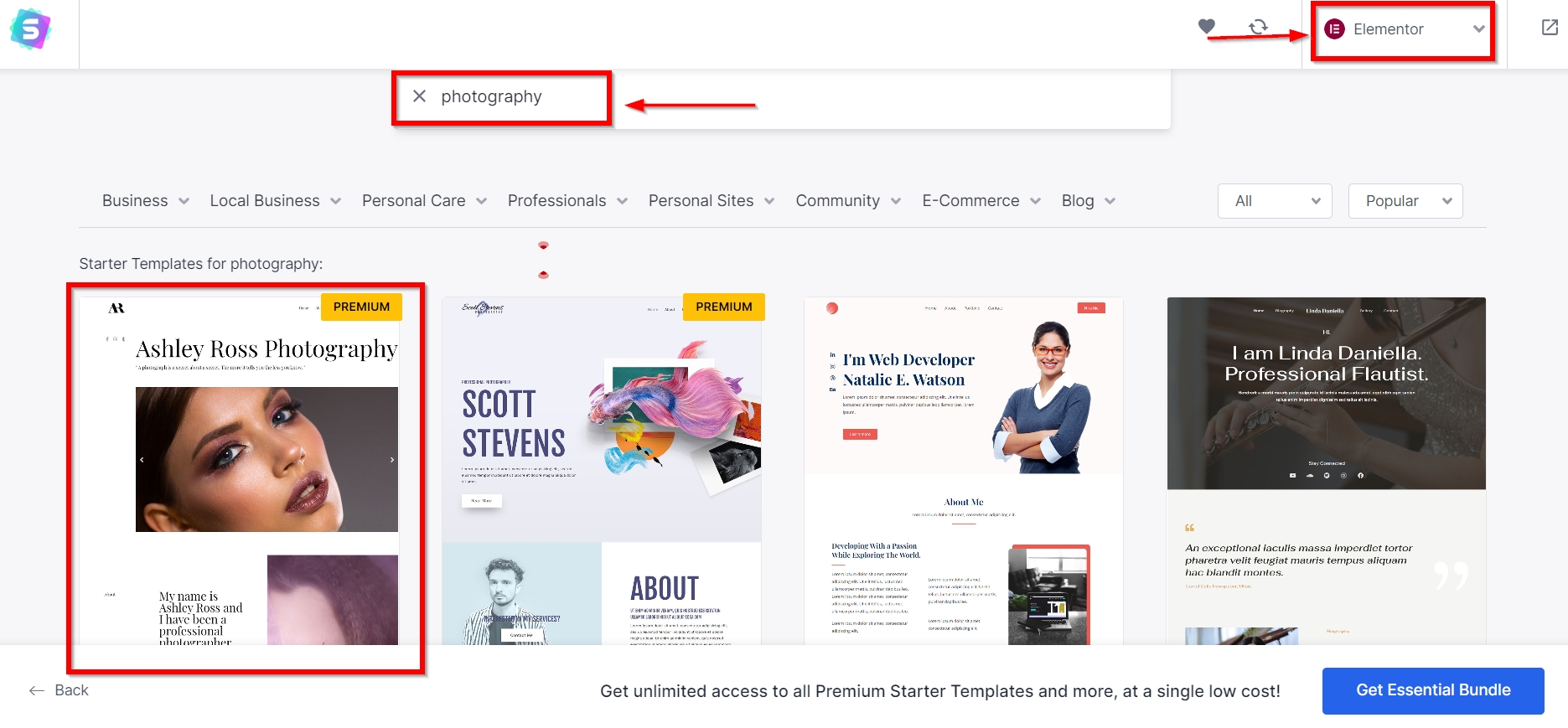How To Create a Photography Website – Beginner's Guide elementor based photography templates