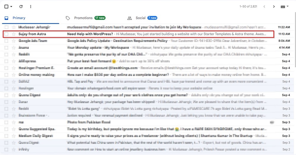 How To Create a Photography Website – Beginner's Guide email from astra team