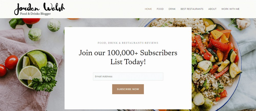 How To Create a Recipe Website in Under an Hour Food drinks blogger website template