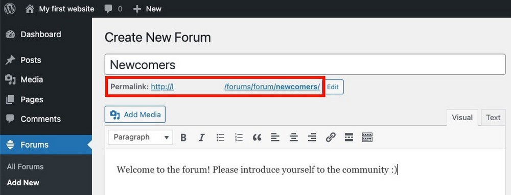 How To Create a Forum Website With WordPress (Beginner’s Guide) Forums permalink structure