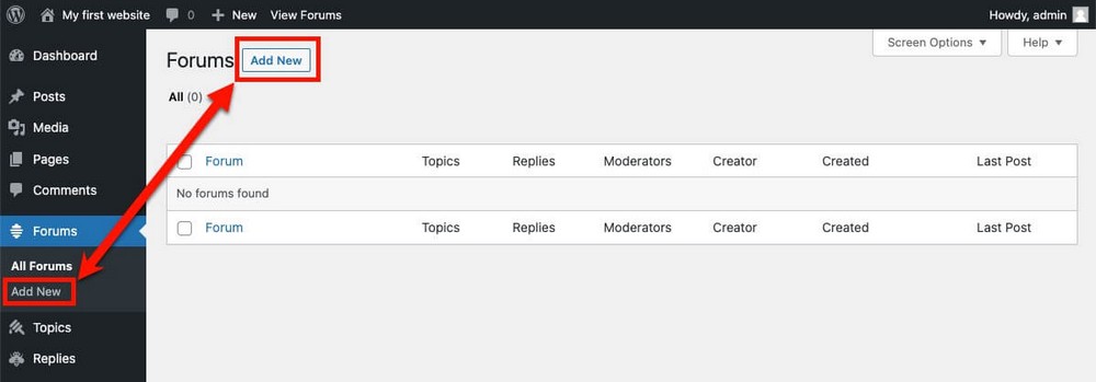 How To Create a Forum Website With WordPress (Beginner’s Guide) How to add New forums in bbPress
