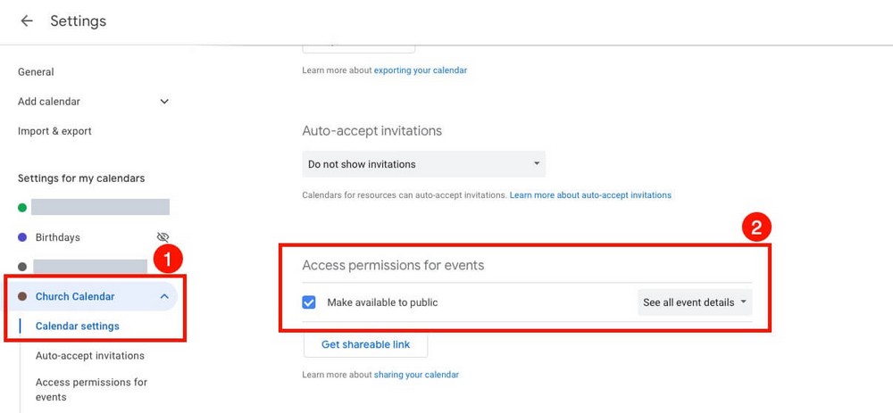How To Build a Church Website With WordPress Using Free Tools How to make a Google calendar public