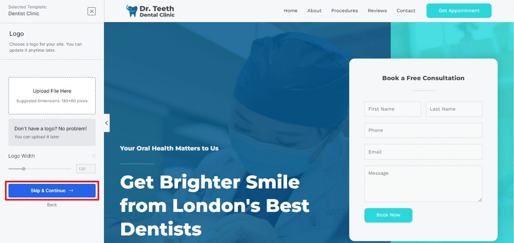How To Create a Dental Website for Clinics and Dentists Manage website logo