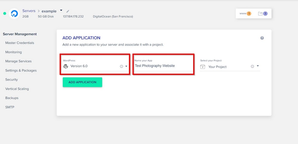 How To Create a Photography Website – Beginner's Guide name your wordpress application