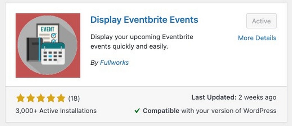 How To Build a Church Website With WordPress Using Free Tools Plugin display events Eventbrite
