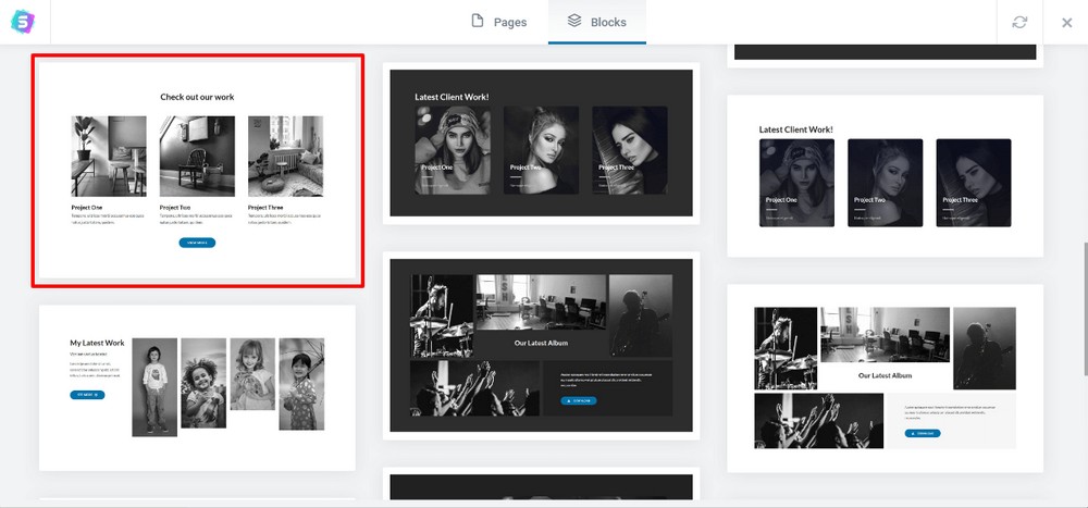 How To Create a Recipe Website in Under an Hour Select portfolio block
