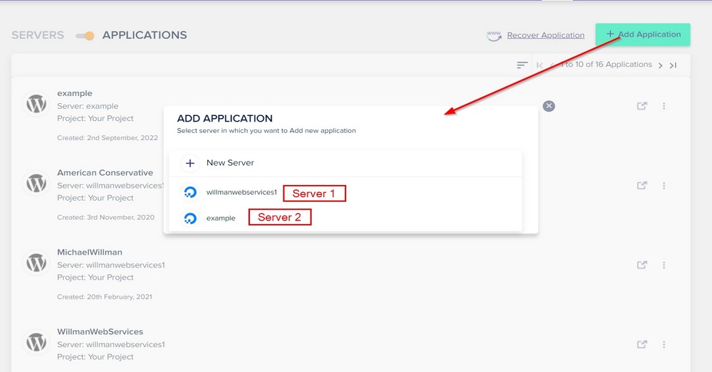 How To Create a Photography Website – Beginner's Guide select server on cloudways