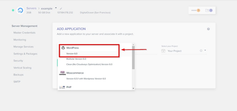 How To Create a Photography Website – Beginner's Guide select wordpress to install application