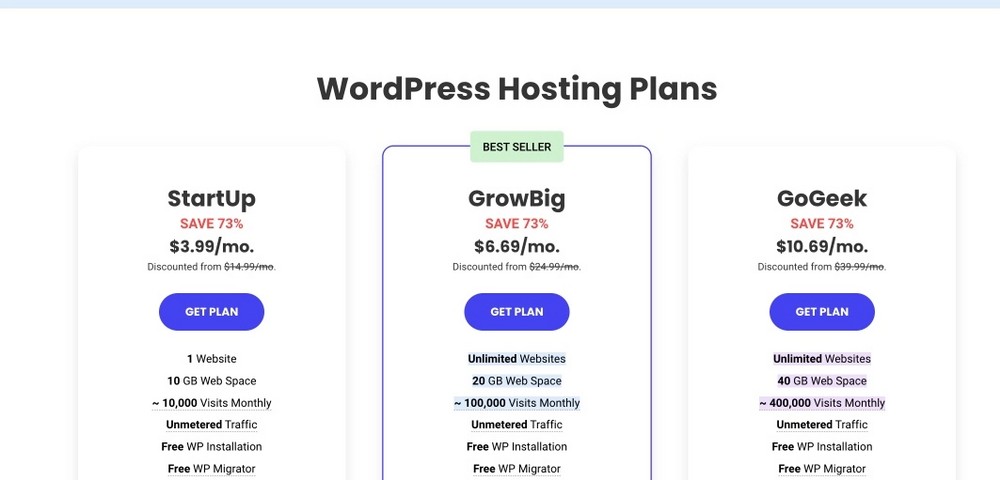 How To Create a Gym / Fitness Website (Step by Step Guide) Selecting a WordPress hosting plan
