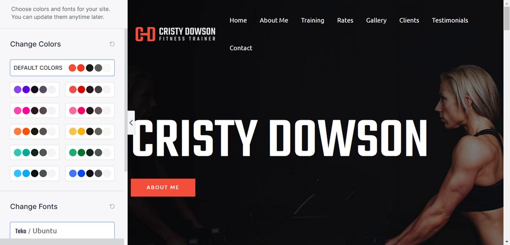 How To Create a Gym / Fitness Website (Step by Step Guide) Selecting colors and typography of website