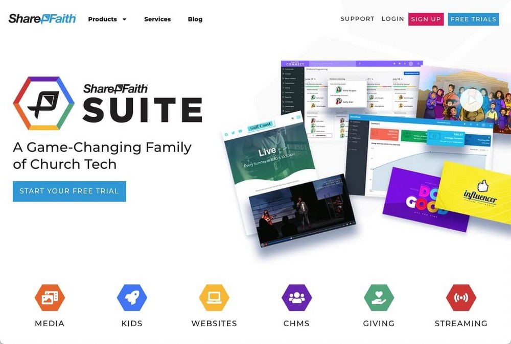 How To Build a Church Website With WordPress Using Free Tools Sharefait church website builder homepage