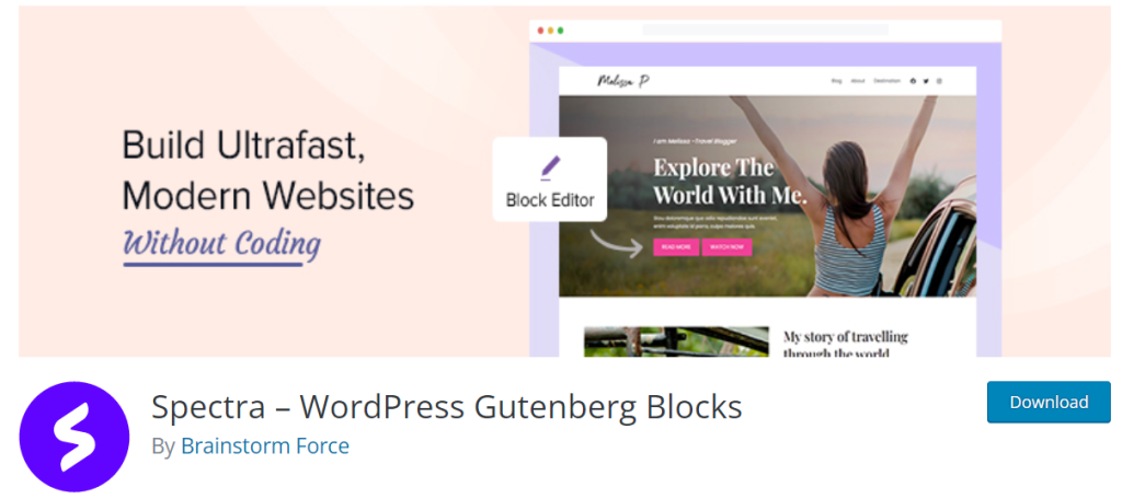 WordPress Block Patterns: The Complete Beginner’s Guide Spectra Gutenberg Blocks 1024x456