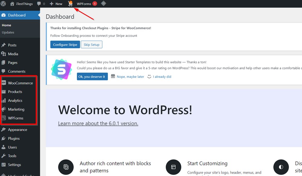 How To Start a Jewelry Business Online (Step by Step Guide) wordpress admin after astra installation